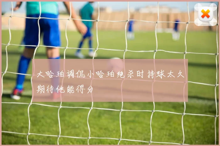 大哈珀调侃小哈珀绝杀时持球太久期待他能得分
